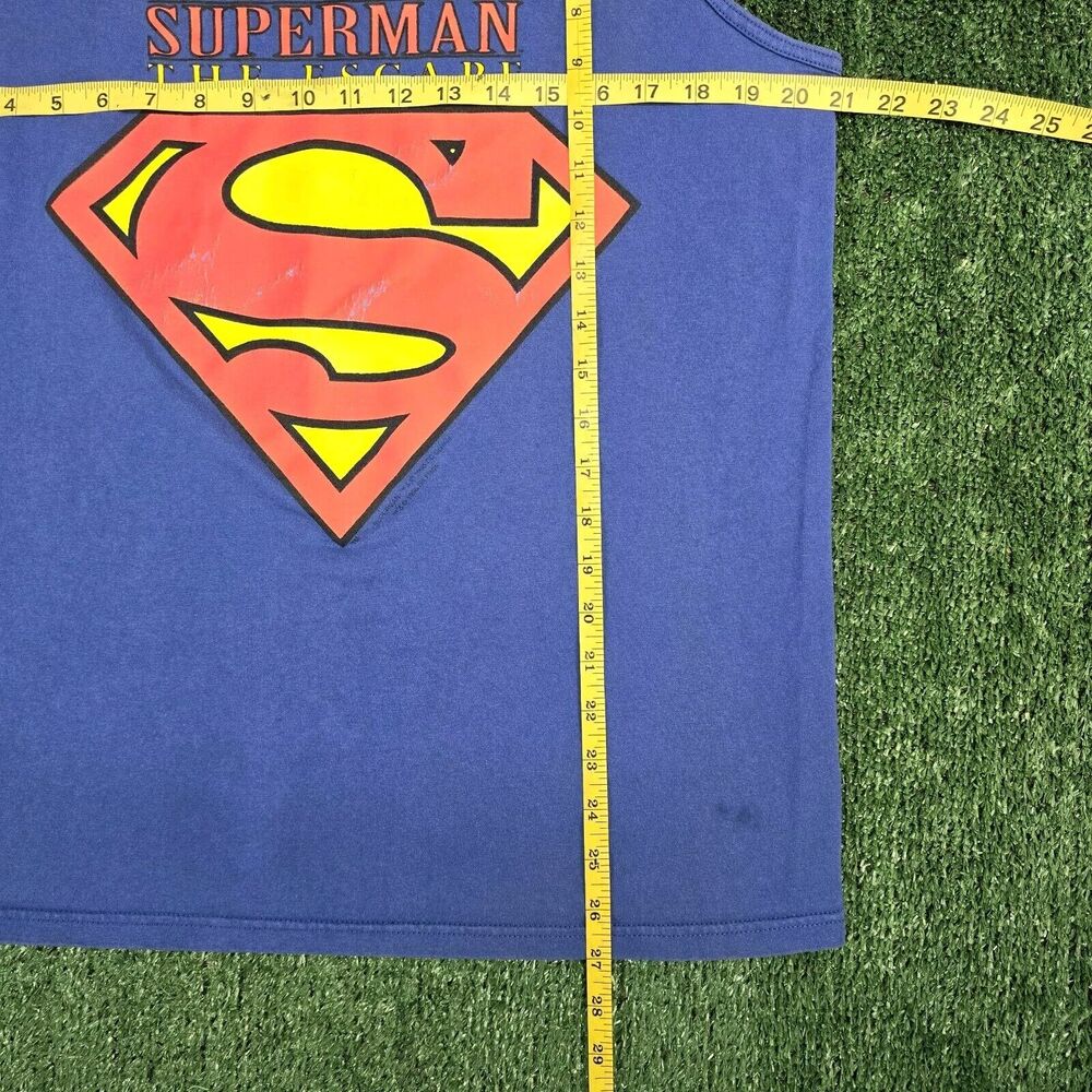 Vintage Six Flags Superman The Escape Tank Top Shirt Large 90s Vtg DC Comics - Picture 11 of 11